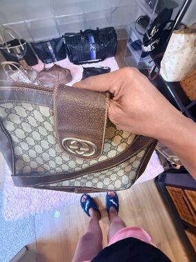 Project piece Vintage Brown Monogram Shoulder Bag - GG Logo